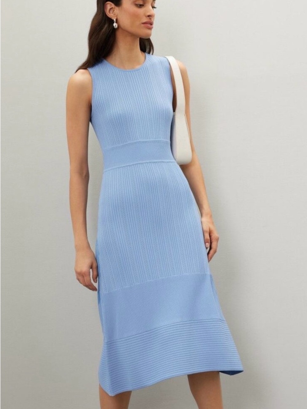 Jason Wu Sky Blue Sleeveless Knit Midi Dress